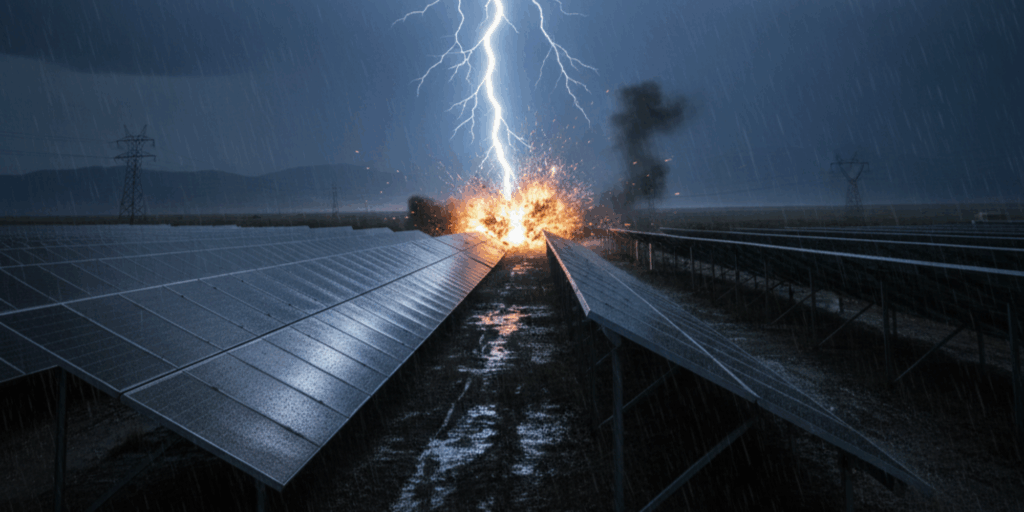 太陽光パネルの落雷被害を徹底解説!リスクと効果的な対策で発電所を守る