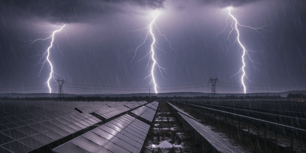 太陽光パネルの落雷被害を徹底解説!リスクと効果的な対策で発電所を守る